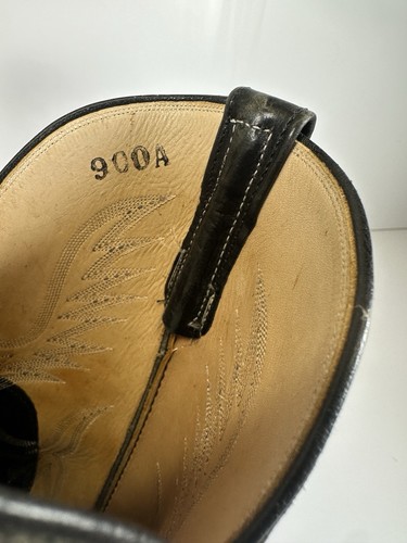 Rios of Mercedes Men’s Goat Calf ? Leather Cowboy Boots Size 9 Vintage Handmade - Picture 8 of 11