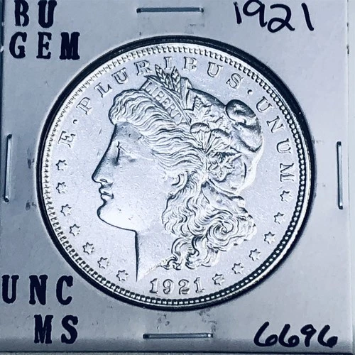 1921 BU GEM MORGAN SILVER DOLLAR UNC MS+++ U.S. MINT RARE COIN 6696