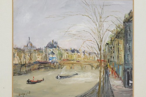 Ansicht von Paris Ölgemälde unleserlich signiert Mitte 20.Jhd (BK6785) - Bild 2 von 10