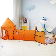 Portable Children Playing Tent And Crawling Tunnel Indoor/Outdoor Foldable