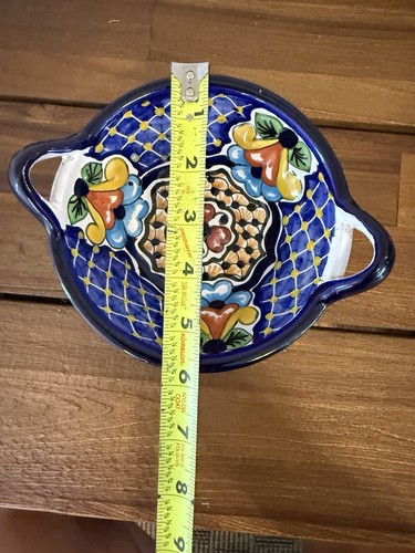 Made in Mexico Q Talavera Lead Free Pottery Bowl - Picture 4 of 7