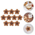  10Pcs Flower Shaped Cup Coasters Chic Wooden Coasters Drinks Cup Mats for