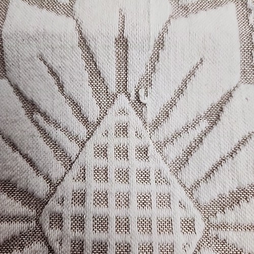 Vintage Twin Cotton Matelasse Coverlet Bedspread Ivory Beige Floral 76" x 84" - Picture 6 of 12
