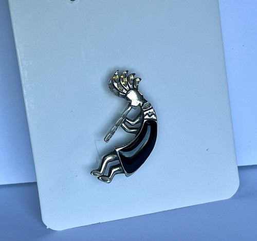 Broche prendedor de ónix de plata esterlina Kokopelli Shube’s de colección 1-1/4” 4,4 g Dakota West - Imagen 18 de 20