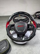 LED Carbon fiber Steering Wheel Fit Dodge Charger Hellcat Jeep SRT8 2015+