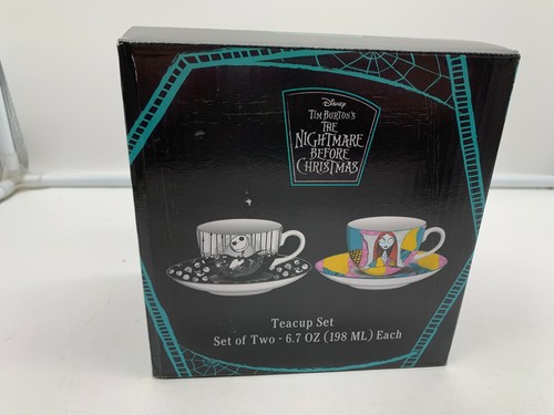 Disney Ceramic 6.7oz Nightmare Before Christmas Teacup Set of 2 AA02B60004 - Picture 1 of 12