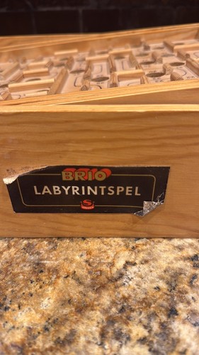 Vintage 1970 Brio of Sweden Labyrinth Wooden Tilt Maze Game Without Ball - Picture 3 of 7