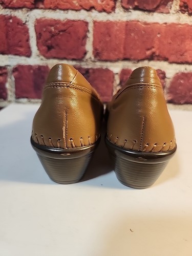 Easy Spirit Brown Leather Slip On Comfort Loafers Size 6 1/2 M Bin C32 - Picture 5 of 11