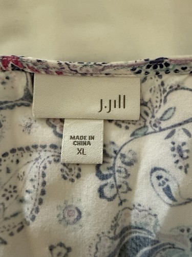 J Jill Sleeveless Rayon Paisley Floral Summer Top Tank Size XL Flowy Soft *READ - Picture 9 of 11