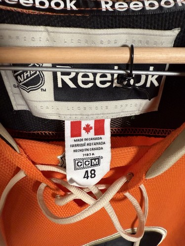 Reebok CCM Philadelphia Flyers Gostisbehere #53 Jersey W/ Strap Size 48 Orange - Picture 3 of 4
