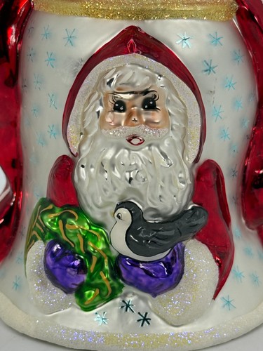 Christopher Radko Santa Ribbon Bell Christmas Ornament - Picture 2 of 11