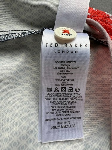 Bañador Ted Baker London Hombre 4 Multicolor Estampado Geométrico Cordón Elástico - Imagen 14 de 16