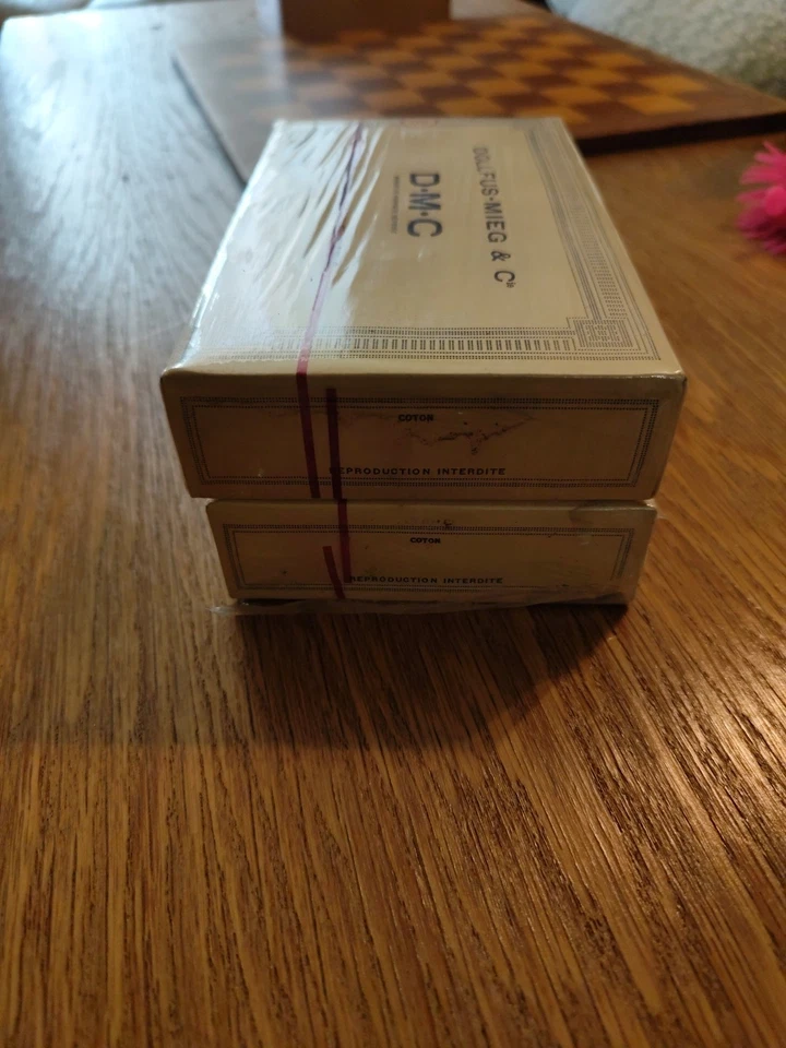 2 Boites 20 Bobines De Fil DORÉ DMC neuf De Stock Sous Blister Ancien  - Photo 4/4