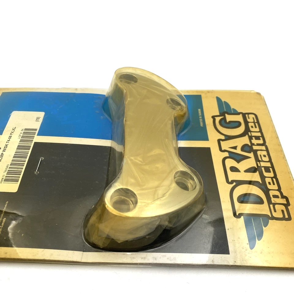 Abrazadera de manillar Drag Specialties DS-290603 cromada lisa Harley Softail XL Dyna Foto 3 de 4