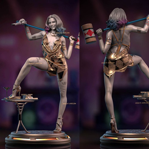 Sexy Harley Quinn 1/3 3D Printing Model Kit Unpainted Unassembled GK 64cm - Picture 2 of 7