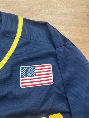 Camiseta de béisbol de Virginia Occidental. JJ Wetherholt. Hombre XL. Azul raro. NCAA. - Imagen 4 de 13