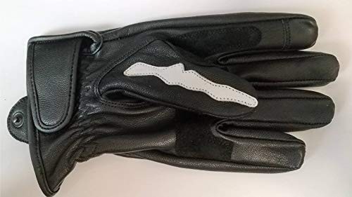 MOTOFIELD ■ Bone Leather Gloves Bone Skull Design 3 Season Gloves Smartphone - Picture 2 of 5