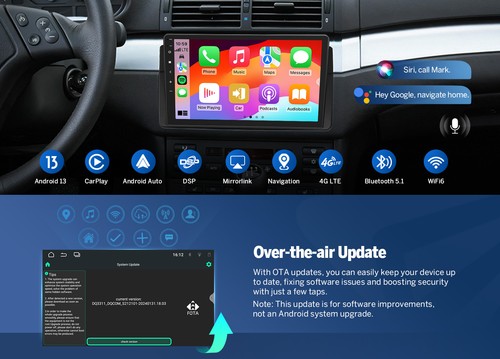 DAB+CAM+DVR+For BMW 3 Series E46 E46X6S Android 13 8-Core CarPlay Car GPS Stereo - Picture 6 of 23