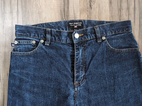 Polo Jeans Company Ralph Lauren Jeans Bootleg Fit W6 L31 blu scuro ottime condizioni - Foto 2 di 11