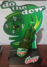 Mountain Dew Desk Clock Bottle Advertising / Marketing / Spain Portugal 2000s