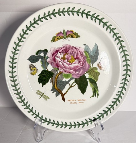 VINTAGE PORTMEIRION BOTANIC GARDEN DINNER PLATE, SHRUBBY PEONY, 10.5 IN - Picture 1 of 11