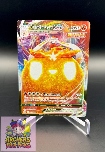 CINDERACE VMAX-NM-Pokémon-045/264-FUSION STRIKE-UR-HOLO-VERSAND INKLUSIVE!