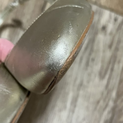 Lilly Pulitzer ELLA Slingback Flats Shoes Sze 10M Gold Preowned Summer READ INFO - Picture 11 of 12