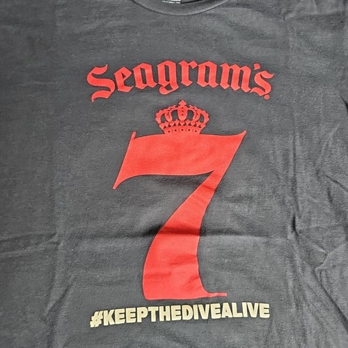 Seagram's 7 Gray Size Medium Short Sleeve Alcohol/American Whiskey Shirt - Picture 5 of 8