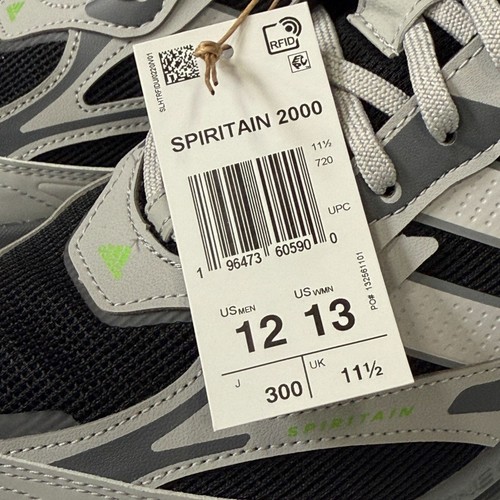 Adidas Spiritain 2000 Mens SZ 12 Running Shoes Gray Black Green ID5410 Sneakers - Picture 3 of 10