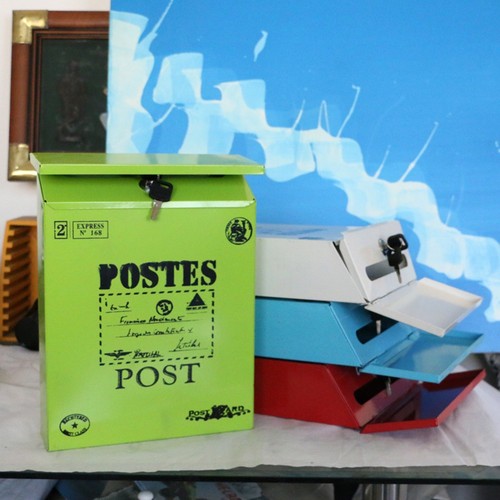 Vintage Design Wall Mount Mailbox for Safe Letter and Newspaper Storage - Picture 4 of 27