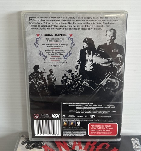 Sons of Anarchy: Season 1 + 3-7 DVD TV Series 1 3 4 5 6 7 Reg 4 - No Season 2 - Picture 2 of 12