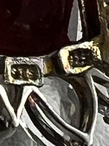 Sterling Silber echter Rubin & weißer Topas STS signiert glitzernde Halskette Wow! - Bild 4 von 5