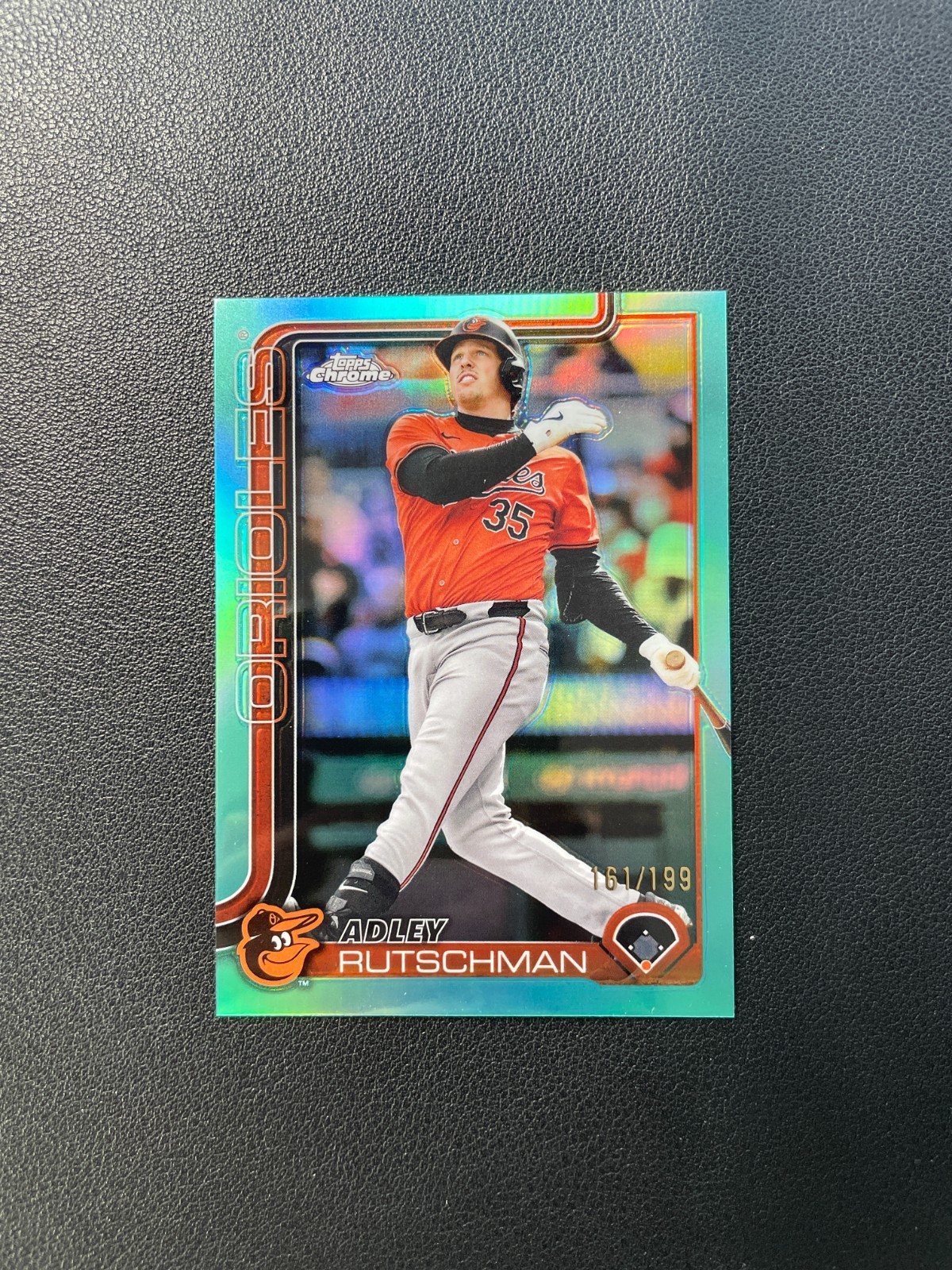 2025 Topps Chrome Adley Rutschman Aqua Refractor 161/199 BJDQY
