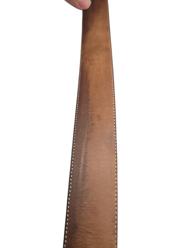 Mens Belt Mezlan Genuine Crocodile Brown Leather Dress Size 40 Brass 4179 Spain - Picture 17 of 20