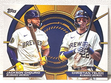 Jackson Chourio / Christian Yelich 2025 Topps Dynamic Duos #DD18 Brewers