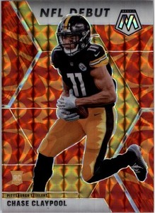 2020 Panini Mosaic Mosaic Reactive Orange #278 Chase Claypool DEB - FB