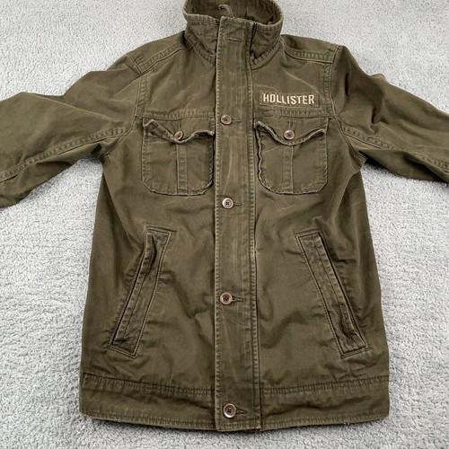 Hollister Jacke Herren Small Grün Canvas Utility Field Military La Jolla Y2K - Bild 3 von 12