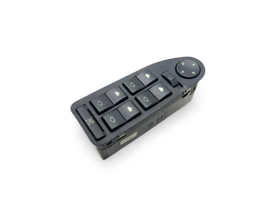 BMW 540i 1997-2003 interruptor principal de ventana eléctrica de la puerta delantera izquierda del lado del conductor negro Foto 3 de 4