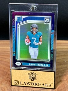 2024 Donruss Optic Brian Thomas Jr. Rated Rookie Purple Prizm RC /60 Card #214