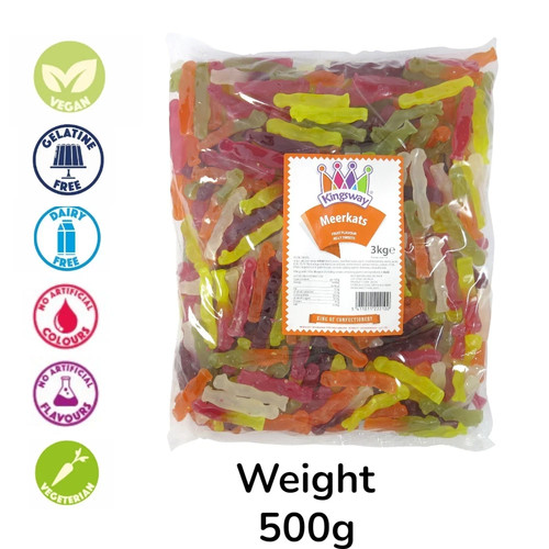 Kingsway Red Lips, Meerkats & Fizzy Meerkats – Fruit Jelly Sweets 200g–3kg | - Picture 19 of 39