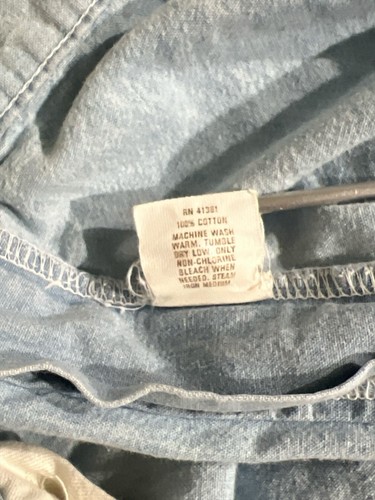 Vintage Polo Ralph Lauren Shorts Men's 36x9 Blue Pleated Chambray USA Made - Picture 8 of 9