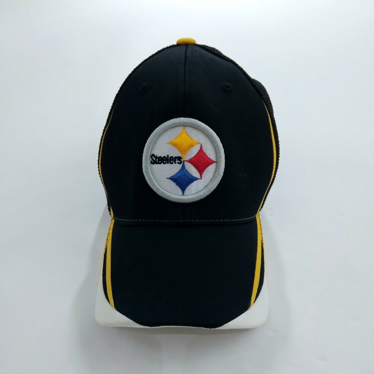 Reebok Team Apparel Pittsburgh Steelers Flex Fit Hat Adult L/XL NFL Black  Yellow
