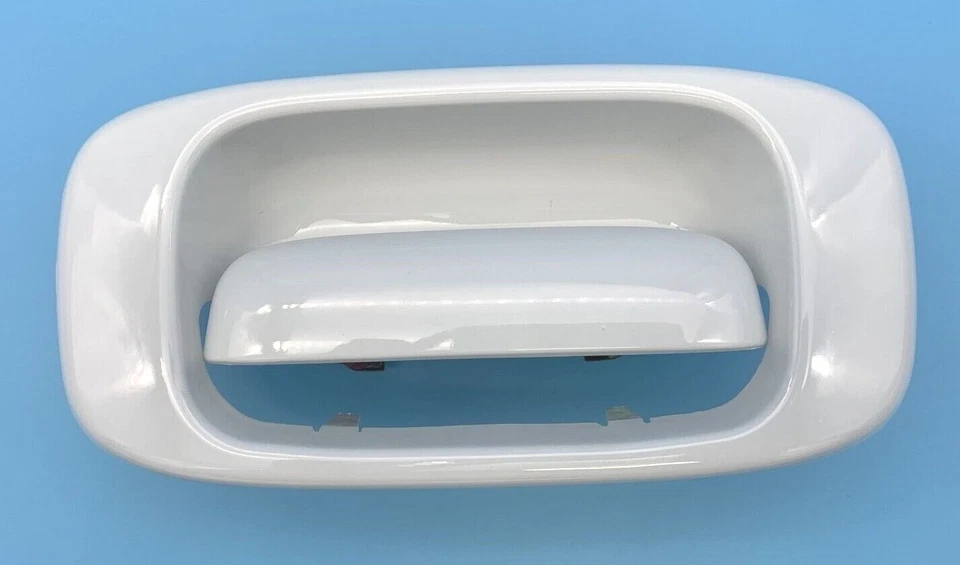 99-06 GM 雪佛兰 GMC Silverado Sierra 奥林匹克白色尾门把手和表圈 — 第 2/4 张图片