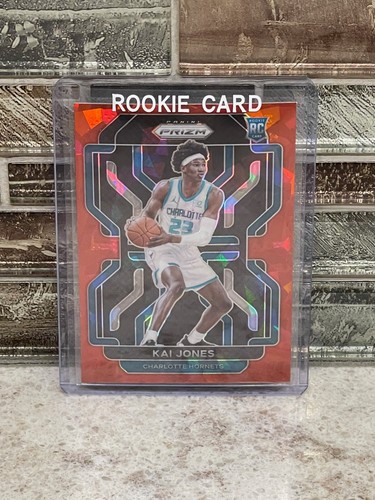 KAI JONES ~ 2021-22 Panini Prizm ROOKIE #323 Red Ice Prizm PWE RC - Imagen 2 de 3