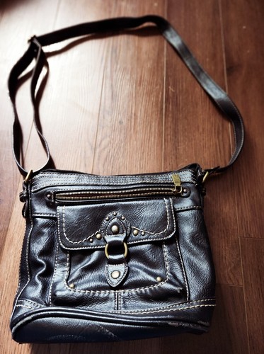 b.o.c. Black Faux Leather Multi-Pocket Crossbody Adjustable Strap See Picture  - Picture 1 of 12