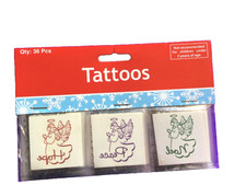 Angel Tattoos. Peace Noel Hope.  New package 36