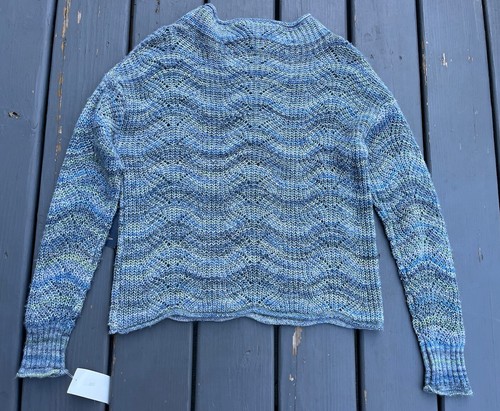 SWTR Langarmpullover Alpaka/Wollmischung hellblau/hellgrau Größe XS 320 $ - Bild 2 von 2