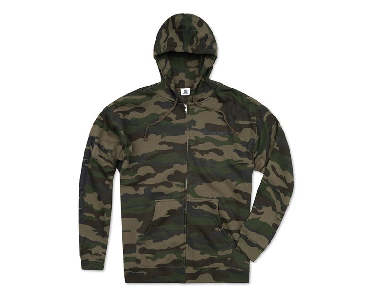 Kawasaki Zip Up Camo Hoodie Black | eBay