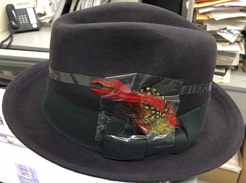 Cappello Trilby Uomo 100% Lana Fedora Nero Cachi Marrone Grigio Navy S M L XL LH1 - Foto 6 di 16