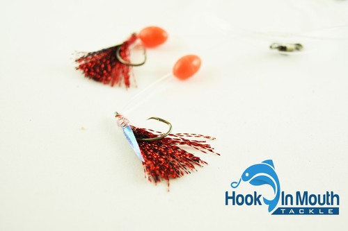 10 Red Whiting Flasher Rigs - Fishing Rig Paternoster 30lb Leader #4 Snapper Rig - Picture 7 of 9